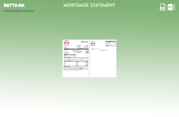 модерен стил Јужноафрикански ABSA банкарски извештај за хипотека во шаблон за фо